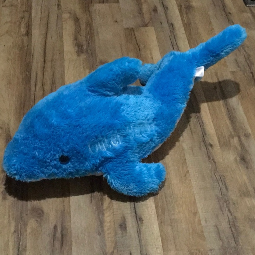 Large Blue Outer Banks Embroidered Dolphin Plushie / Stuffed Animal